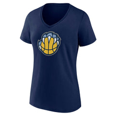 Memphis Grizzlies Women's Alternate Logo V-Neck T-Shirt Navy - NBA