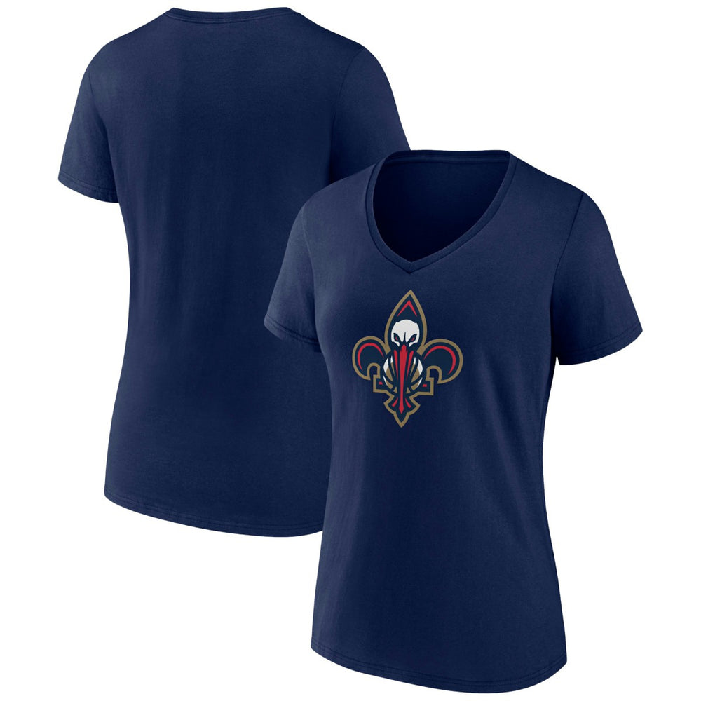 New Orleans Pelicans Women's Alternate Logo V-Neck T-Shirt Navy - NBA