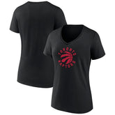 Toronto Raptors Women's Alternate Logo V-Neck T-Shirt Black - NBA