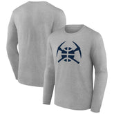 Denver Nuggets Alternate Logo Long Sleeve T-Shirt Gray - NBA