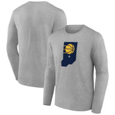 Indiana Pacers Alternate Logo Long Sleeve T-Shirt Gray - NBA