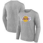 Los Angeles Lakers Alternate Logo Long Sleeve T-Shirt Gray - NBA