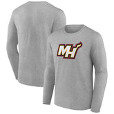 Miami Heat Alternate Logo Long Sleeve T-Shirt Gray - NBA