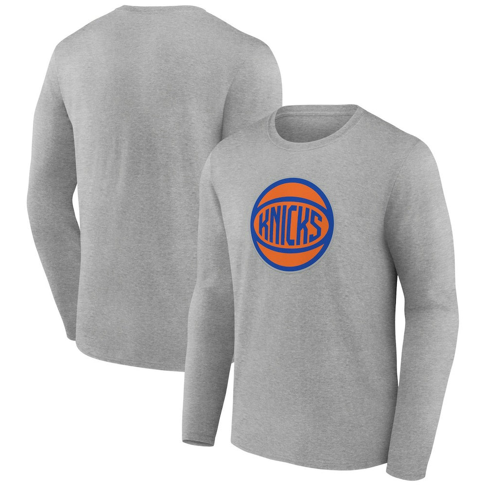 New York Knicks Alternate Logo Long Sleeve T-Shirt Gray - NBA