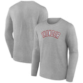 Oklahoma City Thunder Alternate Logo Long Sleeve T-Shirt Gray - NBA