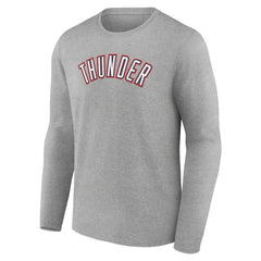Oklahoma City Thunder Alternate Logo Long Sleeve T-Shirt Gray - NBA