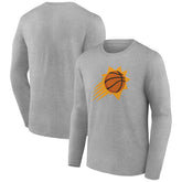 Phoenix Suns Alternate Logo Long Sleeve T-Shirt Gray - NBA