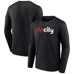 Portland Trail Blazers Alternate Logo Long Sleeve T-Shirt Black - NBA