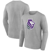 Sacramento Kings Alternate Logo Long Sleeve T-Shirt Gray - NBA