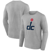 Washington Wizards Alternate Logo Long Sleeve T-Shirt Gray - NBA