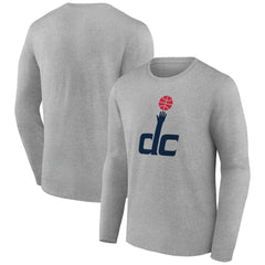 Washington Wizards Alternate Logo Long Sleeve T-Shirt Gray - NBA