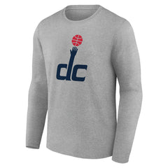 Washington Wizards Alternate Logo Long Sleeve T-Shirt Gray - NBA