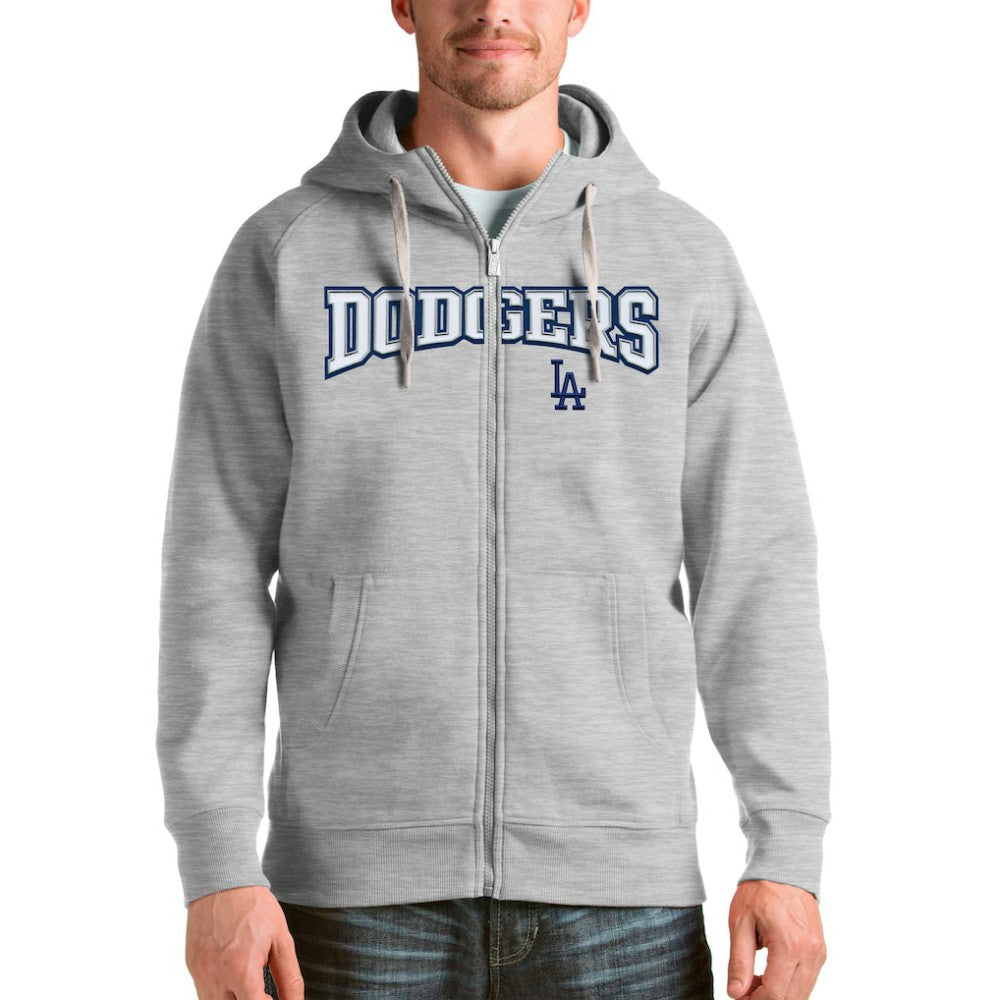 Los Angeles Dodgers Antigua Team Logo Victory Full-Zip Hoodie - MLB