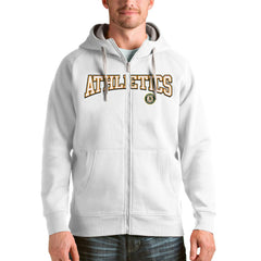Athletics Antigua Team Logo Victory Full-Zip Hoodie - MLB