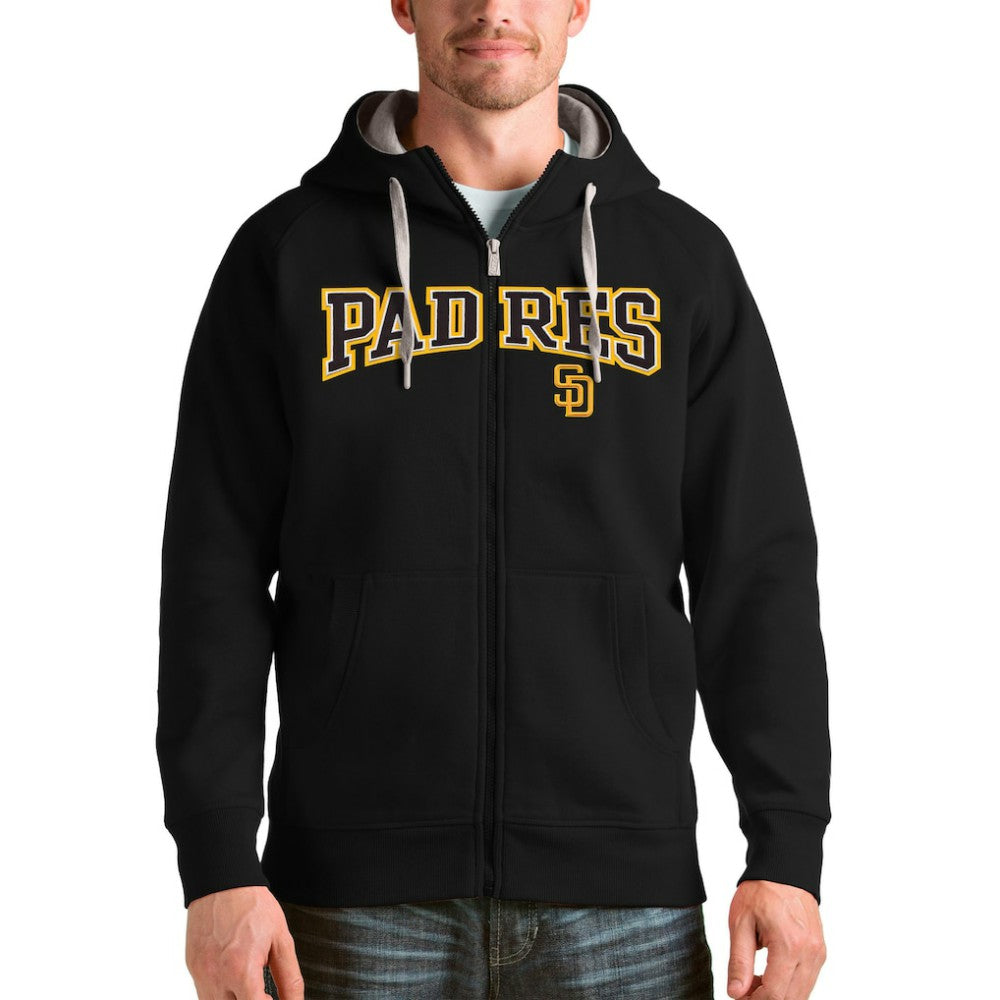 San Diego Padres Antigua Team Logo Victory Full-Zip Hoodie - MLB