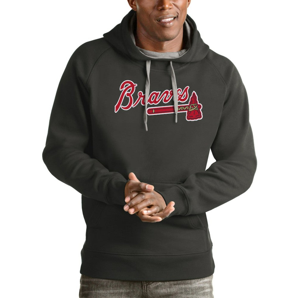 Atlanta Braves Antigua Victory Pullover Team Logo Hoodie - MLB