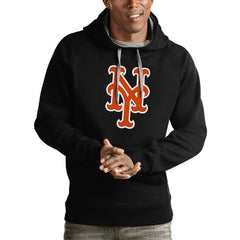 New York Mets Antigua Victory Pullover Team Logo Hoodie - MLB