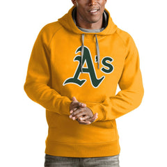 Athletics Antigua Victory Pullover Team Logo Hoodie - MLB