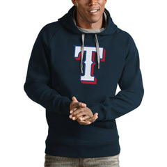 Texas Rangers Antigua Victory Pullover Team Logo Hoodie - MLB