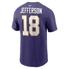 Justin Jefferson Minnesota Vikings Classic Player Name & Number T-Shirt Purple | Nike for Sale