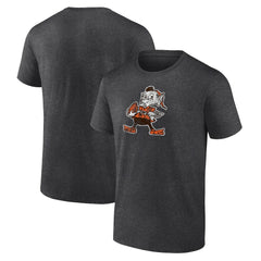 Cleveland Browns Brownie The Elf Throwback Logo T-shirt Charcoal | NFL