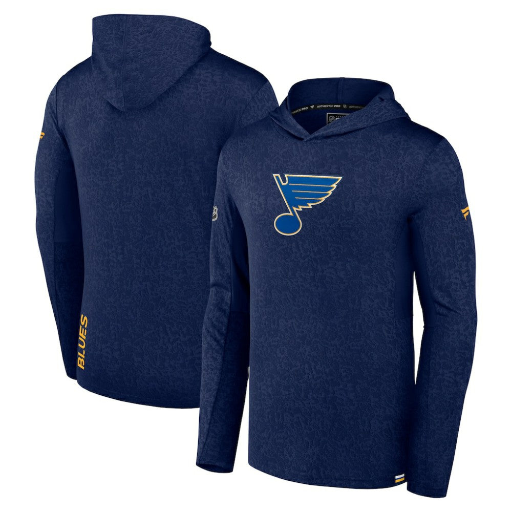 St. Louis Blues Fanatics Authentic Pro Lightweight Pullover Hoodie - Navy - NHL