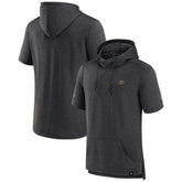 Anaheim Ducks Fanatics Authentic Pro Short Sleeve Pullover Hoodie - Heather Charcoal - NHL