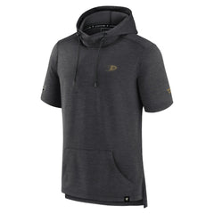 Anaheim Ducks Fanatics Authentic Pro Short Sleeve Pullover Hoodie - Heather Charcoal - NHL