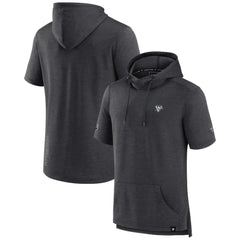 Pittsburgh Penguins Fanatics Authentic Pro Short Sleeve Pullover Hoodie - Heather Charcoal - NHL