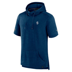 Seattle Kraken Fanatics Authentic Pro Short Sleeve Pullover Hoodie - Heather Navy - NHL
