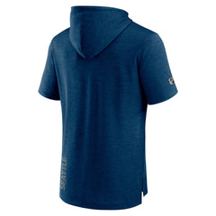 Seattle Kraken Fanatics Authentic Pro Short Sleeve Pullover Hoodie - Heather Navy - NHL