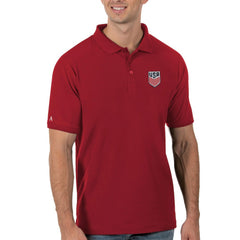 USMNT Antigua Legacy Pique Polo Red - FIFA World CUP