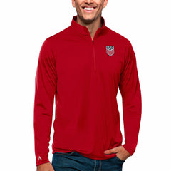 USMNT Antigua Tribute Quarter-Zip Pullover Top Red - FIFA World CUP