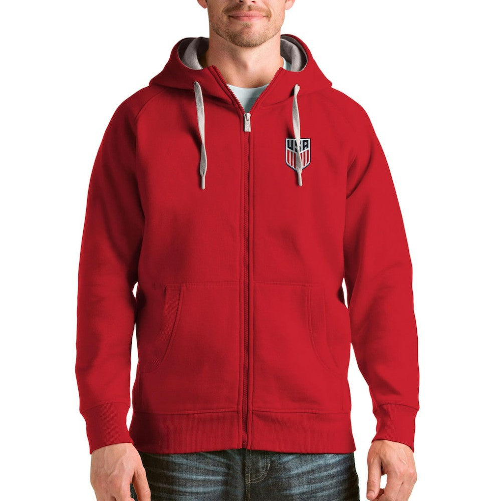 USMNT Antigua Victory Full-Zip Hoodie Red - FIFA World CUP