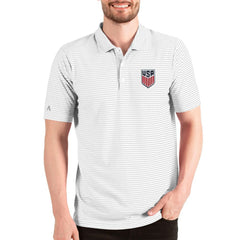 USMNT Antigua Esteem Big & Tall Polo White - FIFA World CUP
