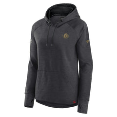 Ottawa Senators Fanatics Women's Authentic Pro Pullover Hoodie - Heather Charcoal - NHL