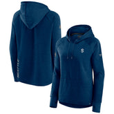 Seattle Kraken Fanatics Women's Authentic Pro Pullover Hoodie - Heather Deep Sea Blue - NHL