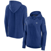 Vancouver Canucks Fanatics Women's Authentic Pro Pullover Hoodie - Heather Blue - NHL