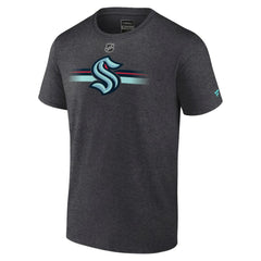 Seattle Kraken Fanatics Authentic Pro Secondary Logo T-Shirt - Heather Charcoal - NHL
