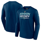 Seattle Kraken Fanatics Authentic Pro Primary Long Sleeve T-Shirt - Deep Sea Blue - NHL