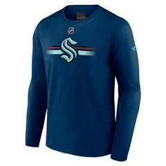 Seattle Kraken Fanatics Authentic Pro Secondary Long Sleeve T-Shirt - Deep Sea Blue - NHL