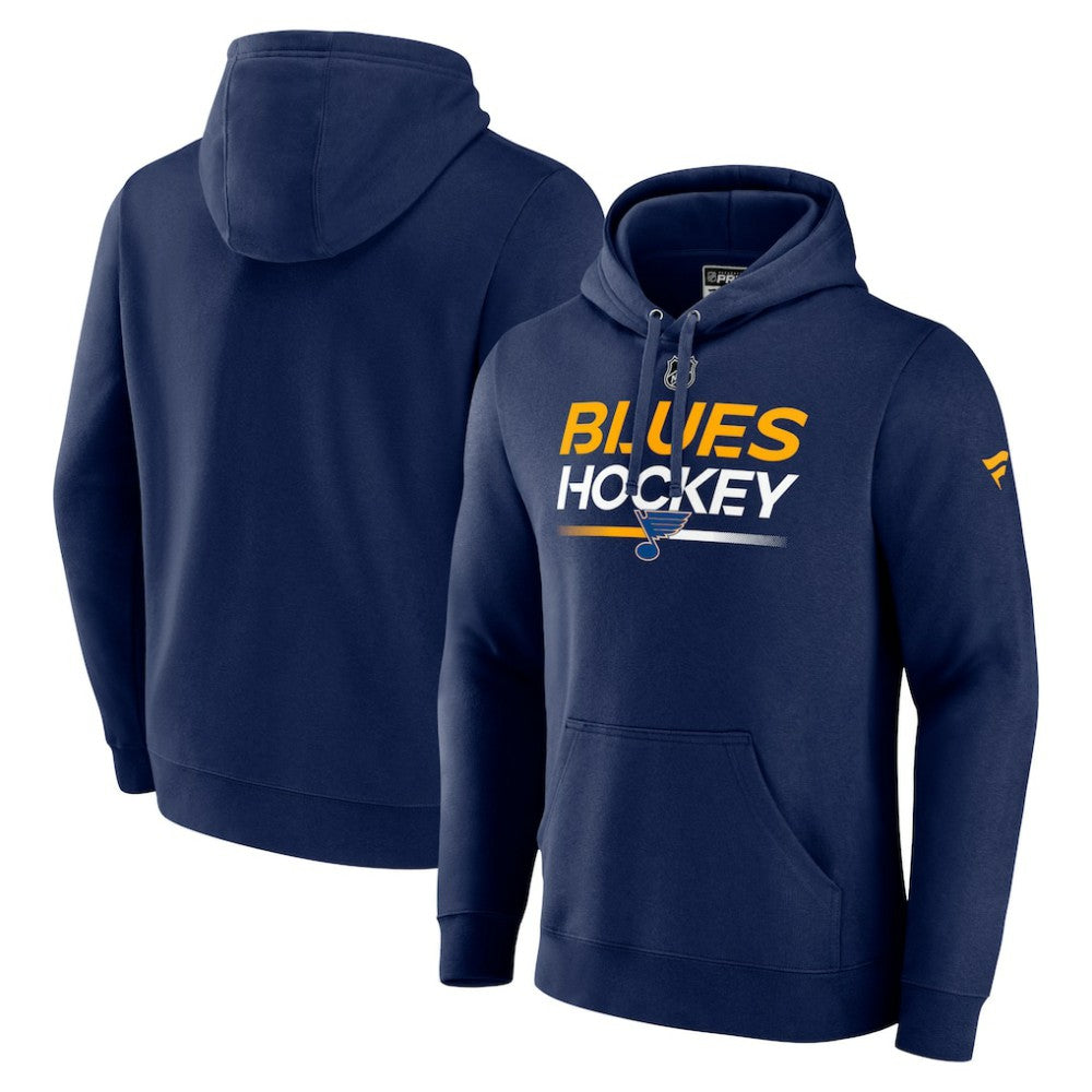 St. Louis Blues Fanatics Authentic Pro Pullover Hoodie - Navy - NHL
