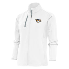 Nashville Predators Antigua Women's Team Logo Generation Full-Zip Jacket - White - NHL
