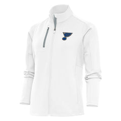 St. Louis Blues Antigua Women's Team Logo Generation Full-Zip Jacket - White - NHL