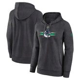 Vancouver Canucks Fanatics Women's Authentic Pro Core Secondary Fleece Pullover Hoodie - Heather Charcoal - NHL