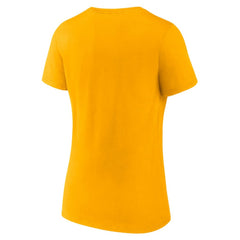 Nashville Predators Fanatics Women's Authentic Pro Primary V-Neck T-Shirt - Gold - NHL