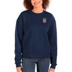 USWNT Antigua Women's Victory Crewneck Pullover Sweatshirt Navy - FIFA World CUP