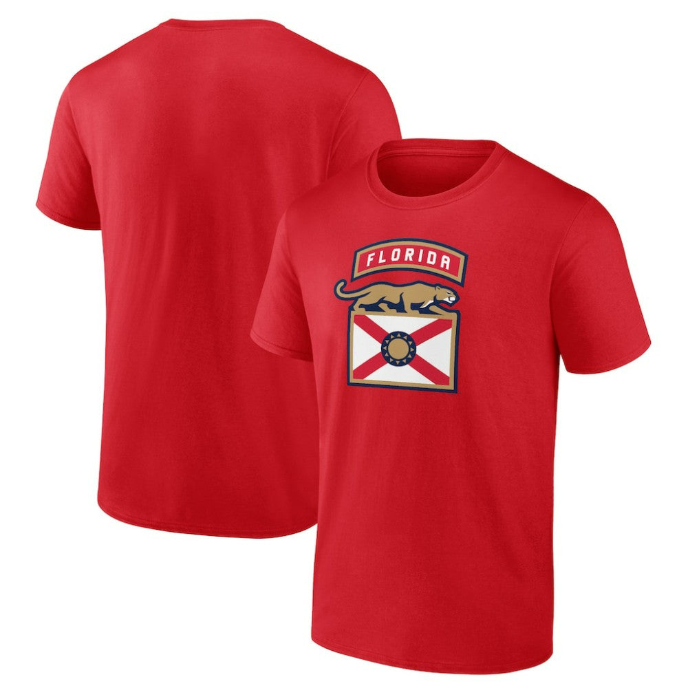Florida Panthers Shoulder Patch Logo T-Shirt - Red - NHL