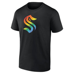 Seattle Kraken Pride Logo T-Shirt - Black - NHL