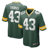 Kiondre Thomas Green Bay Packers Game Player Jersey Green | Nike for Sale